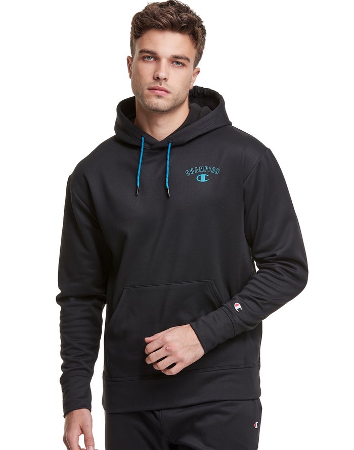 Sudadera Con Capucha Champion Hombre - Game Day Block Arch Logo ( Negras ) 3054812-KM